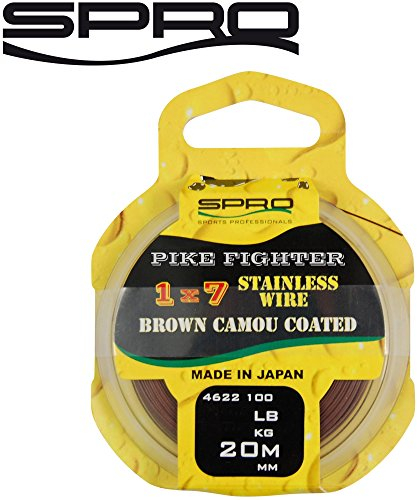 Spro Pike Fighter 1x7 Coated Wire 20m - Stahlvorfach, Durchmesser/Tragkraft:0.50mm / 40lb / 18.2kg Tragkraft