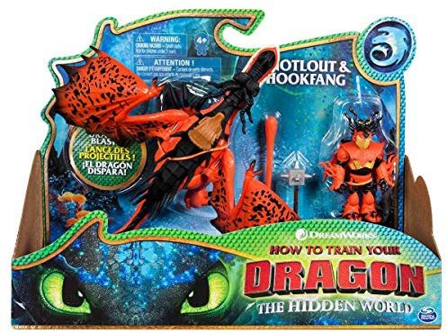 Dreamworks Dragon S, Hookfang e Snotlout, drago con figura vichinga corazzata, per bambini dai 4 anni in su