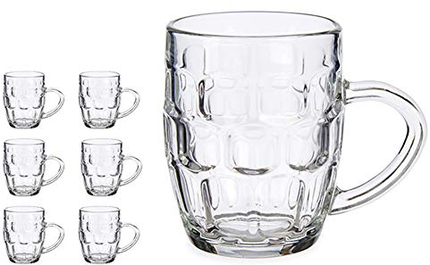 VIVALTO 67636 Estilo Tradicional Reino Unido Jarra Cerveza con asa 280 ml Pack 6 unidades280 ml.