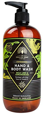 The English Soap Company Radiant Wild Lime and Lemongrass Hand and Body Wash 500ml