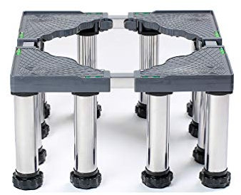 Verstellbarer Kühlschrankständer Waschmaschinen-Untergestell Länge&Breite 45-70cm Sockel für Trockner Verstellbarer Edelstahl Füße Geschirrspüler Standfuß Antirutschmatte (12 legs,24-27cm)