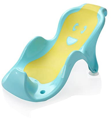 Sobebear 56CM Baby Bath Seat, Anti-Slip Support Bath Chair with Soft Touch Plastic, Comfortable and Lightweight for Newborns and Toddlers 0-2 Years (Blue)