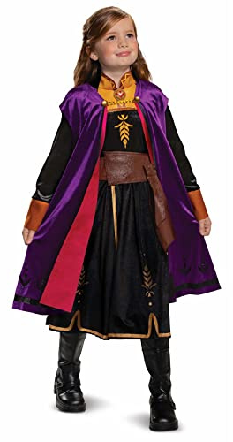 Disney Frozen Disney - Déguisement La Reine des Neiges 2 - Princesse Anna avec Robe et Cape - Taille M (7-8 Ans) - Licence Officielle 2 - Costume Enfant pour Halloween, Carnaval ou Fêtes Costumées