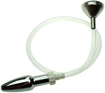 Analdusche für Analverkehr Metall Anal-Spülung SM（mit 500mm Katheter Harnröhre Mann)，Klistierspritze Set Für Frauen Männer