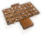 TURINTO Naturholz Hus Steinchenspiel Bao Kalaha Mancala Edelsteinspiel inklusive Edelsteinen Brettspiel Gesellschaftsspiele als Geschenk für Kinder (Inkl. goldenem Metallverschluss)