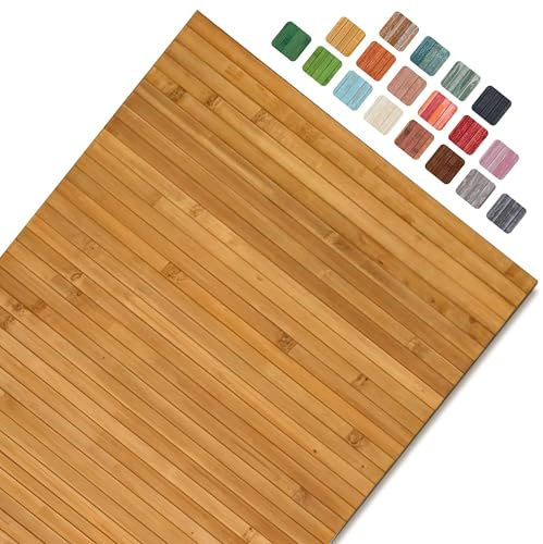 CosìCasa Tappeto Bamboo Cucina Antiscivolo – Passatoia Cucina Idrorepellente, Facile da Pulire | Tappeto Cucina Antiscivolo Lavabile al Metro – Tappeto Bambu (Beige, 50 x 120 cm)