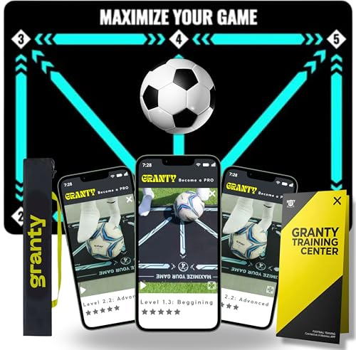 GRANTY Tapis d'entraînement de football avec application