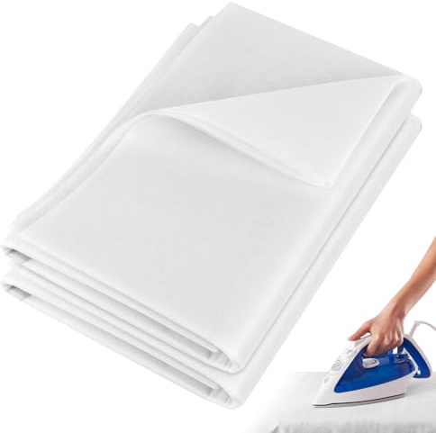 AUAUY 2 Pieza Tela Entretela para Planchar 100 x 200 cm, Blanco Entretela Termoadhesiva, Tela no Tejida, Cortable de peso medio para Reforzar Pliegues Cosidos a Mano, Costura y Confección