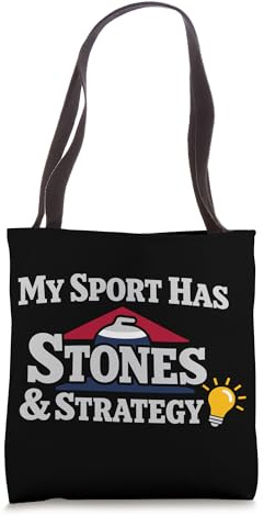 Curling Funny Sweep Hard Broom Cardio Ice Winter Sport Tote Bag