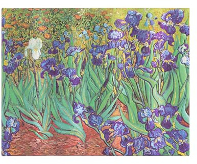 Livre d'or Paperblanks Iris de Van Gogh Non ligné 144p.: Hardcover, 120 gsm, ribbon marker, memento pouch, no closure, book edge printing