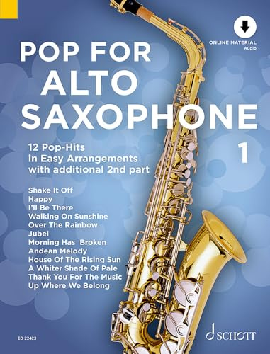 Pop For Alto Saxophone Volume 1 +CD --- Saxophone en Mib (avec second saxophone en Mib ad lib)
