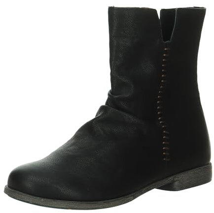THINK! Damen AGRAT nachhaltige Leder gefütterte Stiefelette, 0000 SCHWARZ, 41.5 EU