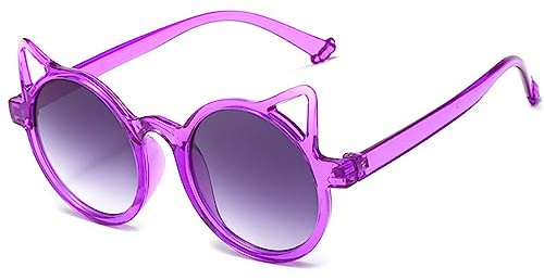 SECALIFE Kids Sunglasses - Fashion Style Glasses for Kids Party Supplies, Purple UV400 Shades