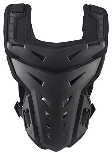 Brustschutz Motorradweste Stoßfest Atmungsaktiv Brust und Rückenschutz für Outdoor Sportarten (BLACK)