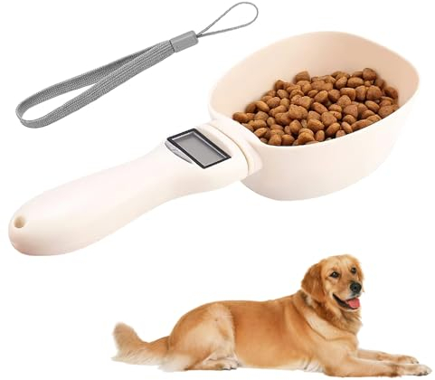 Dhqkqg Misurino per Alimenti Preciso per Cani, Bilancia Digitale a Cucchiaio di Precisione, Display LED, Cucchiaio per Alimenti per Animali Domestici, Bilancia Digitale per Cucchiai da Cucin