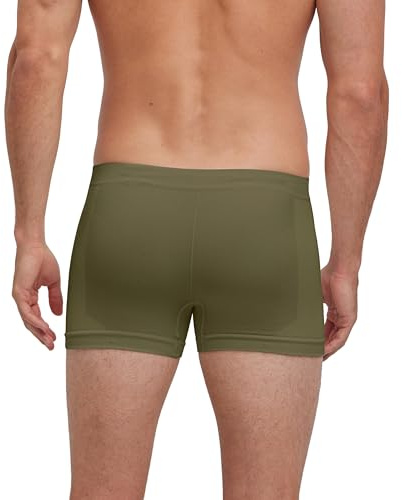 FALKE Men's Warm M Bx Functional Yarn Quick Dry 1 Piece Base Layer Underwear, Green Herb 7754, S