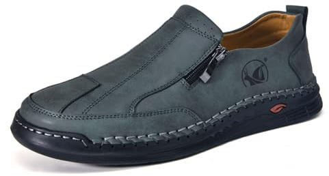 Traditional Shoes Men's Haferl Shoes for Men Genuine Leather Men's Shoes for Oktoberfest Shoes Medieval Costume Suit Shoes Trainers Comfortable Leisure Shoes Work Shoes, Green, 7 UK