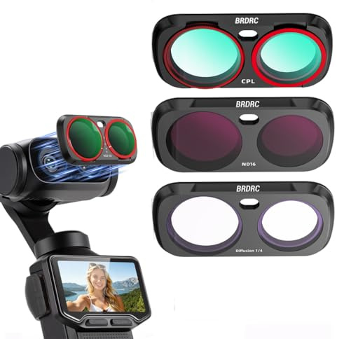 Juego de filtros magnéticos ND y CPL para Insta 360 Luna Ultra, difusión 1/4 y kit de filtro ajustable ND2-16-32, lente de vidrio óptico para accesorios Insa 360 Luna Ultra (CPL+ND16+Diffusion 1/4)