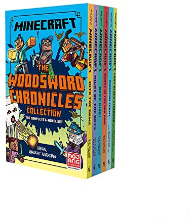 Minecraft Woodsword Chronicles 6 Book Slipcase: Official illustrated LitRPG children’s gaming fiction – perfect for fans of A Minecraft Movie and kids aged 6, 7, 8 & 9!
