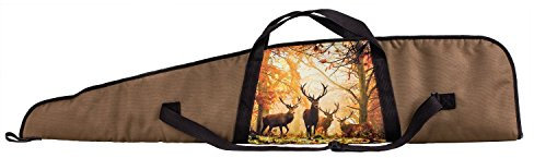 Fritzmann Gewehrfutteral mit Hirschmotiv 125x26 cm Waffenholster Gewehr-Futteral Waffenkoffer Gewehrtasche