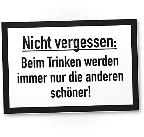 DankeDir! Trinken schöner Schild mit Spruch - lustiges Geschenk für ihn Geschenkidee Geburtstagsgeschenk Männer Jungs Party Deko Zubehör Scherzartikel JGA - Accessoire Fotobox
