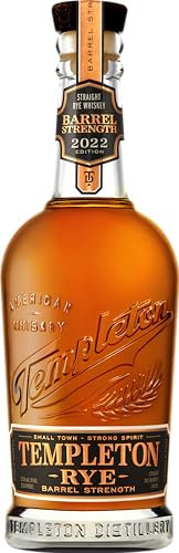 TEMPLETON RYE Barrel Strength - Rye Whisky (Sègle) - Notes de Fruits Exotiques & de Chocolat - A déguster pur ou avec un glaçon - 57,30% Alcool - Origine : Etats-Unis - 70cl