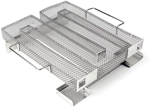 Wiltec Générateur de fumée froide 22,5x22,5x5,5cm r Acier fin Serpentin Fumoi Fumaison Accessoires BBQ Smoker Viande Légumes Poisson Saumon
