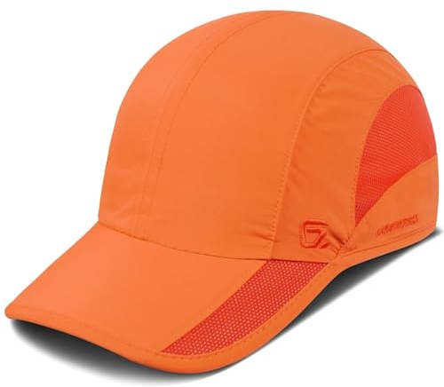 GADIEMKENSD Baseballkappe Schnelltrocknend Damen für Golf Gymnastik Papa Fahrradkappen für Männer Orange