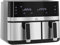 HOMCOM Heißluftfritteuse 8,5L Fritteuse mit Doppelkammer, 8 in 1 Rezeptur, Airfryer mit Antihaftbeschichtung, Touchscreen, Smart und Timer-Funktion, ohne Öl, Schwarz