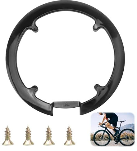 Fahrrad Kettenradabdeckung, Design für 42t und 44t Ketten, Schwarze Kunststoff Kettenradabdeckung für Fahrrad, Schutzplatte für Mountainbikes, Ergonomisches, Einfache Montage, Langlebiger Kettenschutz