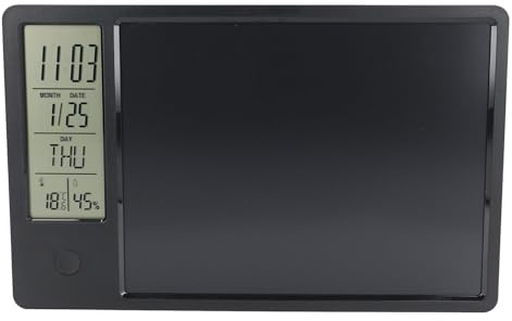 Tavoletta da Scrittura Elettronica LCD, 10,24 X 6,3 X 0,39 Pollici Lavagna Elettronica Digitale, Display LCD HD Lavagna per Scarabocchi da Disegno Cancellabile, Lavagna (BLACK)