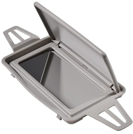 CANTONDZ Copertura per Specchio per Auto Parasole per Specchio per Trucco Staffa per Telaio per Specchio per Aletta parasole Sinistra o destra Grigio Chiaro Compatibile con CLASSE E W210 W211