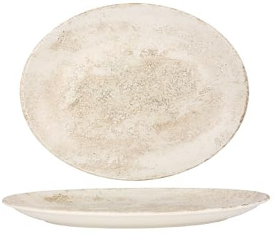 Bonna Placa de servicio - Nacrous - Porcelana - 36 cm - juego de 2