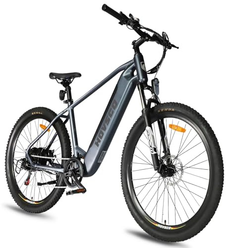 HOVSCO Electric Bike, 27.5 Mountain Bike,250W Bafang Motor, 45Nm,36V 12.5Ah Removable Battery, 7-Speed, Shimano Gearing System, Dual Disk Brake, Torque Sensor Electric Bikes for Adult