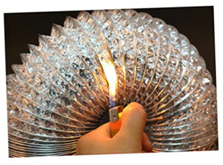 FIXOSHEE Manguera De De Aluminio Ignífuga 100mm x 1.5m Para Ventilación De Hvac Resistente Al Calor Flexible Adecuado Para Cocinas y Baños Manguera De Escape