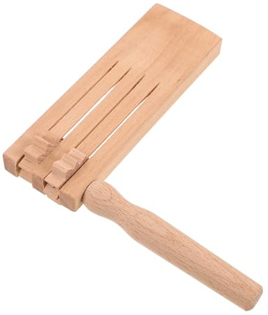 BESPORTBLE Crécelle à Cliquet Bois Traditionnel Instrument Sonore pour Événements Fêtes Et Éducation Précoce des Garçon Fille