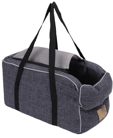 Fockety Asiento de Coche para Perros pequeños con Consola Central, Asientos elevadores para Mascotas con cojín Suave y Lavable, Accesorios portátiles para el Coche para Viajar