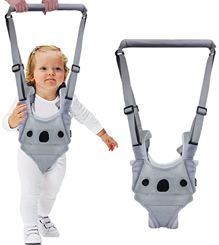 Baby Walking Harness Infant Walking Assistant Imbracatura di sicurezza per neonati e madri (traspirante, grigio)