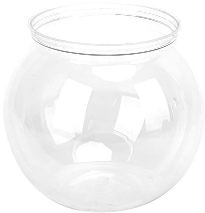 Goldfischglas, Transparentes Fischglas aus Kunststoff, Mini-Aquarium für Betta-Fische, Goldfische, Klar, Hydroponische Pflanzenschale, Anker, Hocking, Klassisches Fischglas Im (S)
