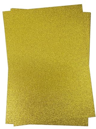 Guldglitterpapper A4 250GSM 10 ark dekorativt papper glittrande kort papper handprojekt.