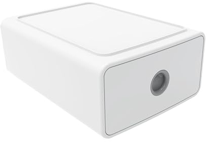 Exacompta - Art.-Nr. 315413D – 1 Ordnungsmodul Tiny Box 1 Schublade Autentik übereinander – Außenmaße: Tiefe 19 x Breite 26,5 x Höhe 10 cm – Weiß
