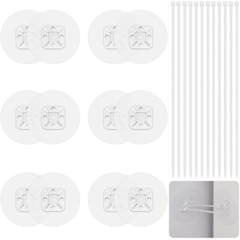 HOTUT Möbel Wandanker, 12 Stück Kippsicherung Möbel Set, Ohne Bohren, Kippschutz Möbel Wandanker Für Schrank Regal Kommode, Anti Kipp Möbelgurte für Baby-Proofing & Haustierschutz