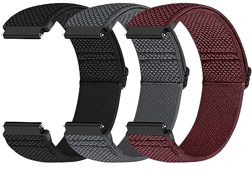 24mm Quick Release Elastic Watch Straps Compatible with Garmin Venu X1/Suunto 9/9 Baro/9 Titanium/D5/7/TicWatch Altas/Pro 5/Pro 5 Enduro/COROS Nomad/iTouch AIR 4 41mm 46mm/AIR 3 44mm/G-shock ga2100