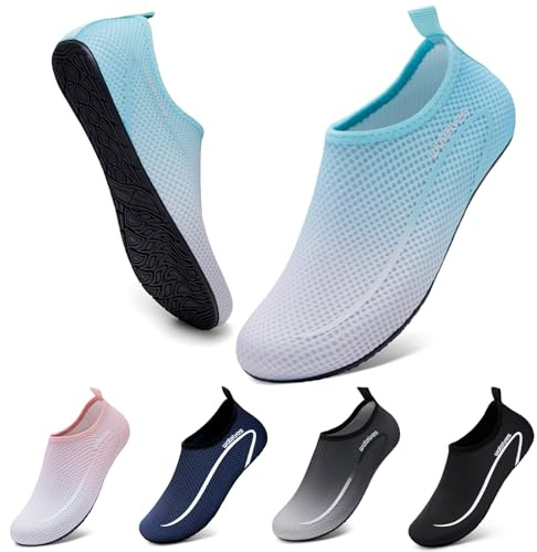 WateLves Zapatos AcuáTicos Zapatos AcuáTicos Neutros Secos Antideslizantes Snorkel De Surf Zapatos Descalzos Zapatos De Piscina Zapatos De Playa Zapatos De Agua A Azul Gris 36/37