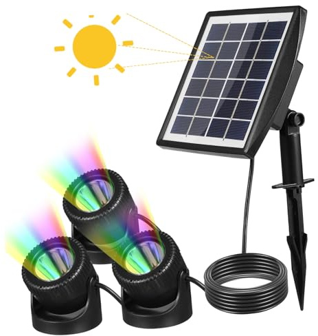 Toyvian Luces Solares Subacuáticas De Colores Para Estanques Luces Led Para Piscina Decoración Exterior Para Jardín