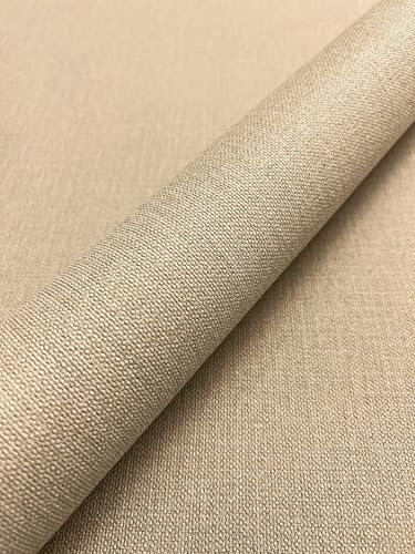 Newroom Carta da Parati Beige Vinile Effetto Lino Tessuto Non Tessuto - Moderna Tinta Unita Struttura Tessile Soggiorno Camera da Letto