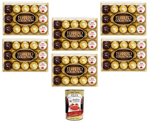 Ferrero Rocher - Ferrero Collection: Rocher, Raffaello, Roundnoir -6x 172g+ Italian Gourmet polpa 400g