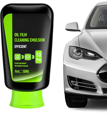 Byuexhp Detergente per parabrezza, 150 ml, anti appannamento, per parabrezza, specchietto retrovisore, per interni, fanali, moto, camion