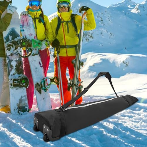 Sac de Snowboard - Double Rembourrage Renforcé avec Roues, Sac de Transport Robuste | Grande capacité pour les aéroports, arrêts de bus, équipement de Ski en plein air, aventure de Ski, vacances d'hiv
