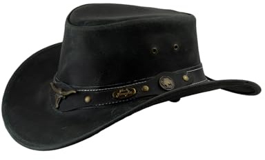 Black Jungle Eldorado Chapeau de cowboy en cuir style western australien